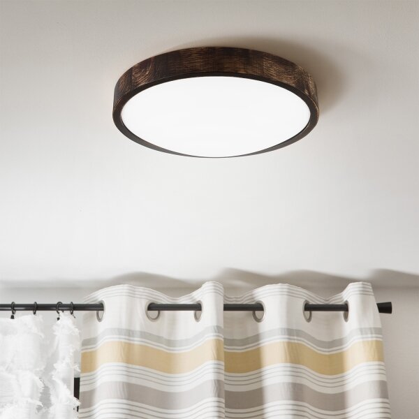 Brilagi - LED Stropní svítidlo CARVALHO SLIM SMOKEY LED/36W/230V dub pr. 37,5 cm