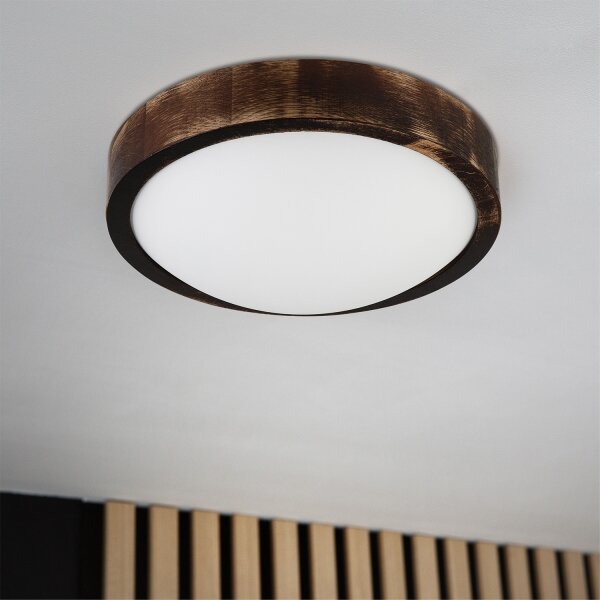 Brilagi - LED Stropní svítidlo CARVALHO SLIM SMOKEY LED/20W/230V dub pr. 27,5 cm