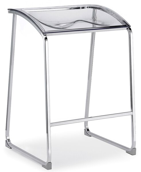 PEDRALI - Barová židle nízká AROD 500 DS - transparentní kouřová