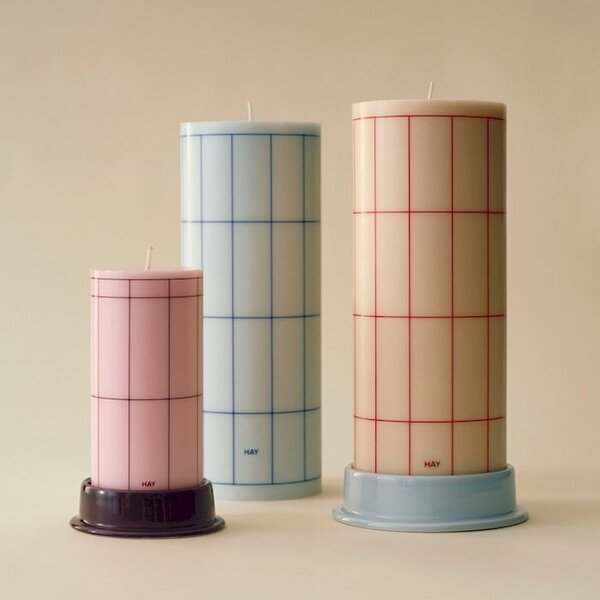 Svícen Column L Light Blue Ø 12,8 cm