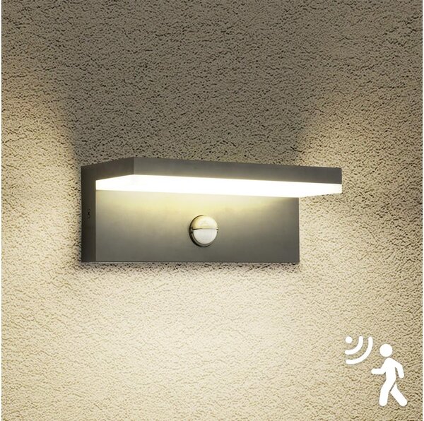 Brilagi-LED Venkovní nástěnné svítidlo se senzorem TESSI LED/10W/230V antr. IP54