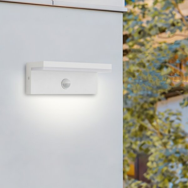 Brilagi -LED Venkovní nástěnné svítidlo se senzorem TESSI LED/10W/230V bílá IP54