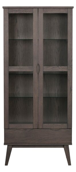Hnědá vitrína v dekoru dubu 82x185 cm Filippa – Rowico
