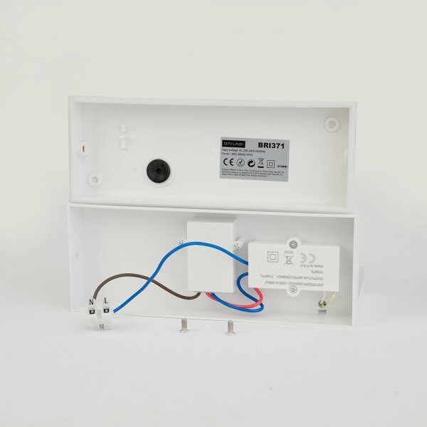 Brilagi -LED Venkovní nástěnné svítidlo se senzorem TESSI LED/10W/230V bílá IP54