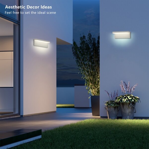 Brilagi - LED Venkovní nástěnné svítidlo TESSI LED/10W/230V bílá IP54