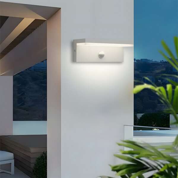 Brilagi -LED Venkovní nástěnné svítidlo se senzorem TESSI LED/10W/230V bílá IP54