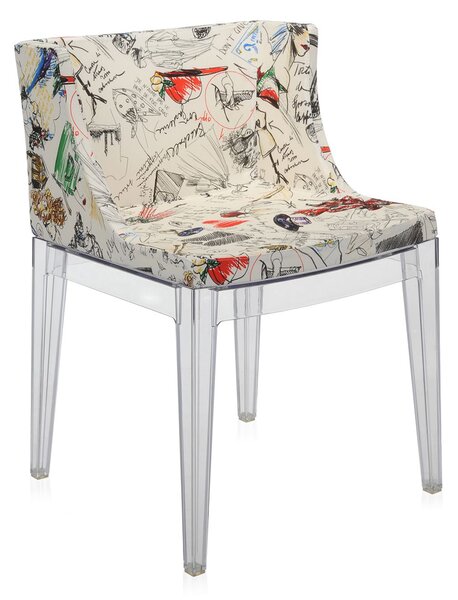 Kartell - Židle Mademoiselle Moschino - Sketches, transparentní