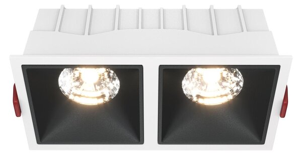 M DL043-02-15W3K-SQ-WBX VÝPRODEJ VZORKU - Vestavné svítidlo LED 3000K 30W teplá bílá 2100lm černá/bílá hliník - MAYTONI