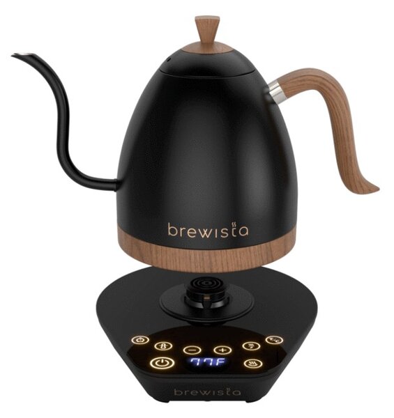 Brewista Artisan rychlovarná konvice matně černá/dřevo 1 l