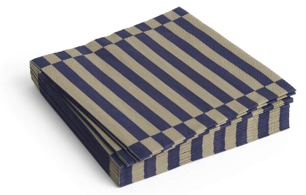Papírové ubrousky Pattern Lunch Dark Blue/Dark Sand – set 20 ks