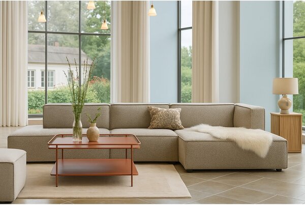 Kovový konferenční stolek v terakotové barvě 75x75 cm Yuba – Unique Furniture