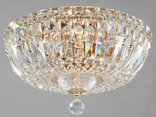 Maytoni Stropní křišťálové svítidlo BASFOR, 3xE14, Ø 30 cm Barva: Nikl