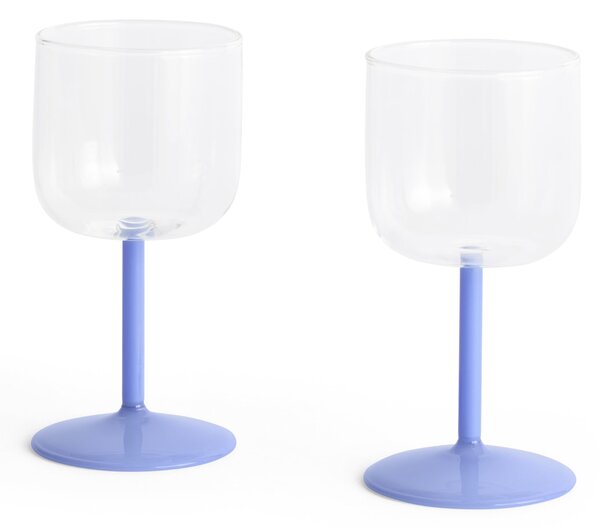 Sklenice na víno Tint Clear/Jade Light Blue – set 2 ks