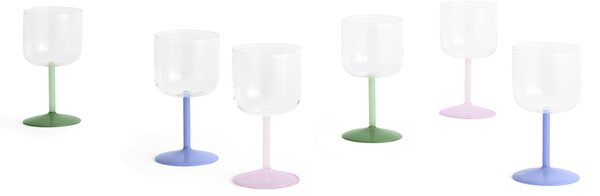 Sklenice na víno Tint Clear/Jade Light Blue – set 2 ks