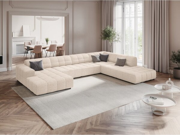 Krémová rohová pohovka (pravý roh/do "U") Chicago – Cosmopolitan Design