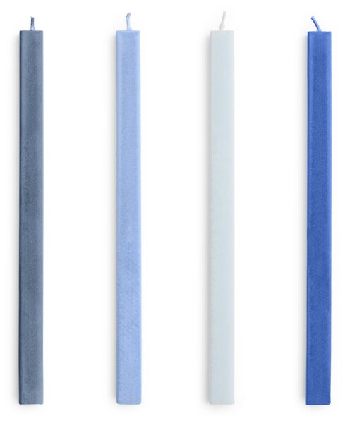 Svíčka Square Candle Blues – set 4 ks