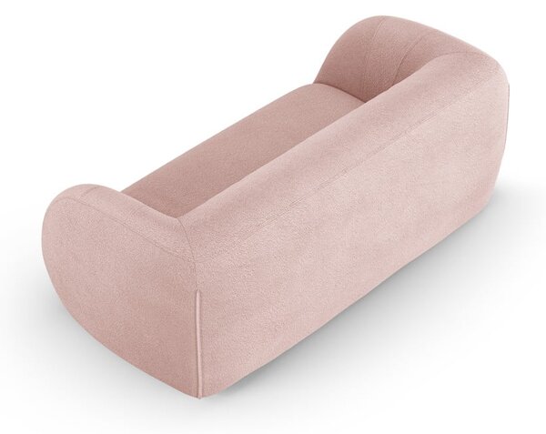 Světle růžová pohovka z textilie bouclé 210 cm Essen – Cosmopolitan Design