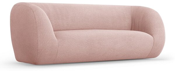 Světle růžová pohovka z textilie bouclé 210 cm Essen – Cosmopolitan Design