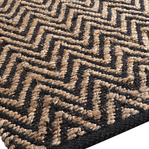 Koberec v černo-přírodní barvě 120x170 cm Zigzag – douceur d'intérieur