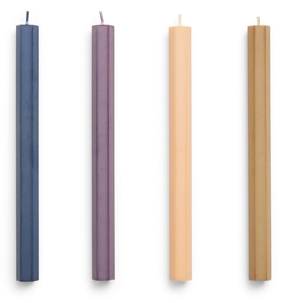 Svíčka Hexagon Candle Dark – set 4 ks