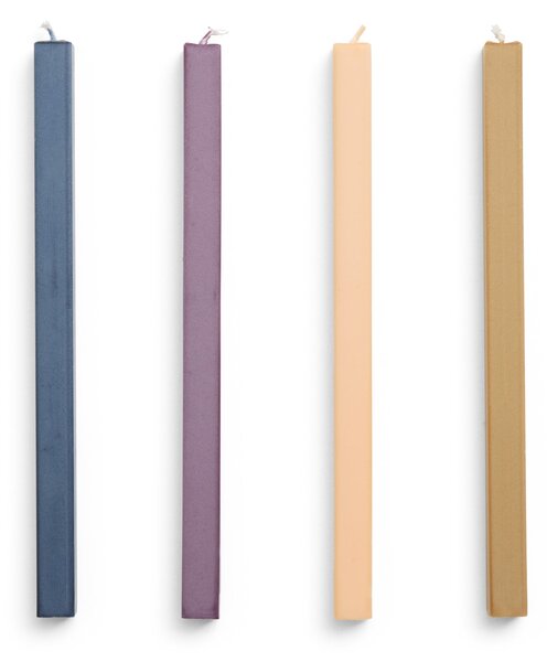 Svíčka Square Candle Dark – set 4 ks