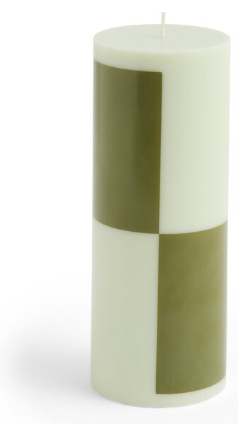 Svíčka Column Candle M Light Green and Army Green 100 h