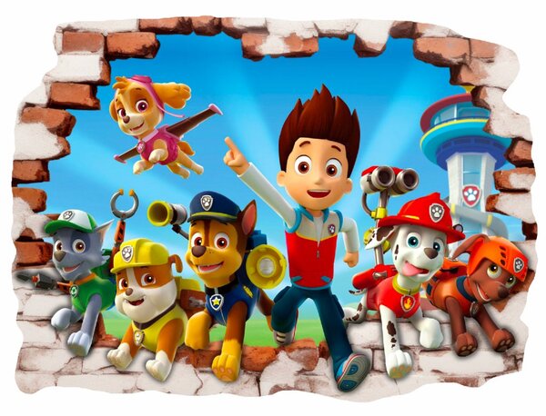 Samolepka na zeď "PAW patrol 4" Velikost: 70x50cm