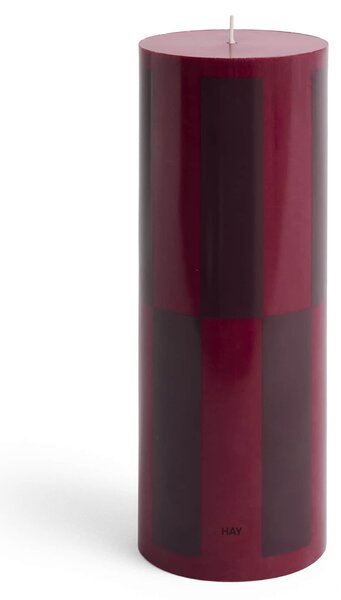 Svíčka Column Candle L Wine and Bordeaux Large Check 170 h