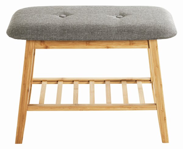 LAVICE S BOTNÍKEM, šedá, přírodní barvy, 60/44/30 cm Xora - Regály na boty