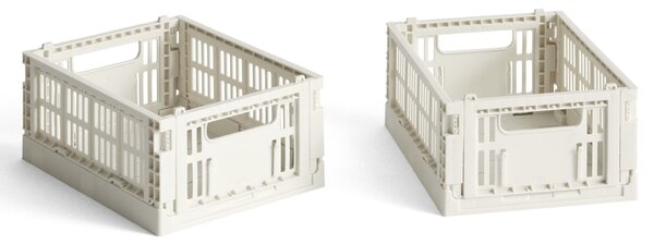 Skládací přepravka Colour Crate Mini Off-white – set 2 ks