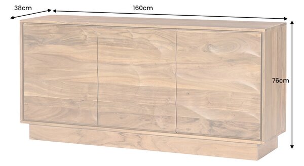 Komoda DESERT 3D 160 CM masiv akácie Nábytek | Úložné prostory | Komody | Nízké