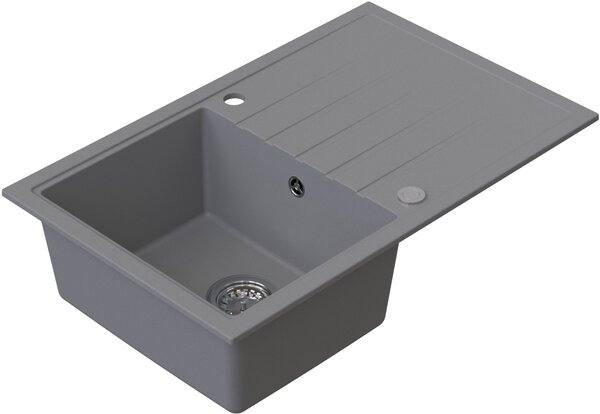 Ruvetti Maxi+ dřezy s baterií šedá/ocel LP_3200-MX7950GR_W