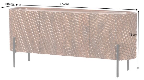 Komoda ADLON II 3D 180 CM hnědá masiv mango Nábytek | Úložné prostory | Komody | Nízké