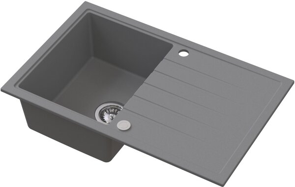 Ruvetti Maxi+ dřezy s baterií šedá/ocel LP_3200-MX7950GR_W