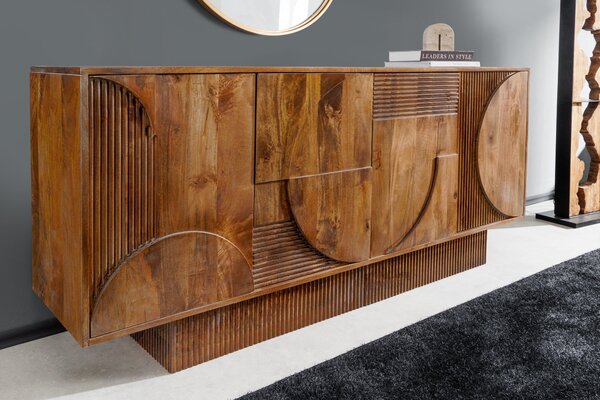 Komoda ART DECO II SMOKE BROWN 170 CM masiv mango Nábytek | Úložné prostory | Komody | Nízké