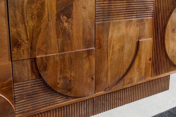 Komoda ART DECO II SMOKE BROWN 170 CM masiv mango Nábytek | Úložné prostory | Komody | Nízké
