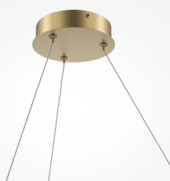 Maytoni Závěsné LED svítidlo CURVE, 31W, Ø 60 cm, CRI80 Barva: Zlatá