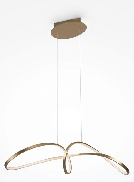 Maytoni Závěsné LED svítidlo CURVE, 42W, d. 92 cm, CRI85 Barva: Zlatá