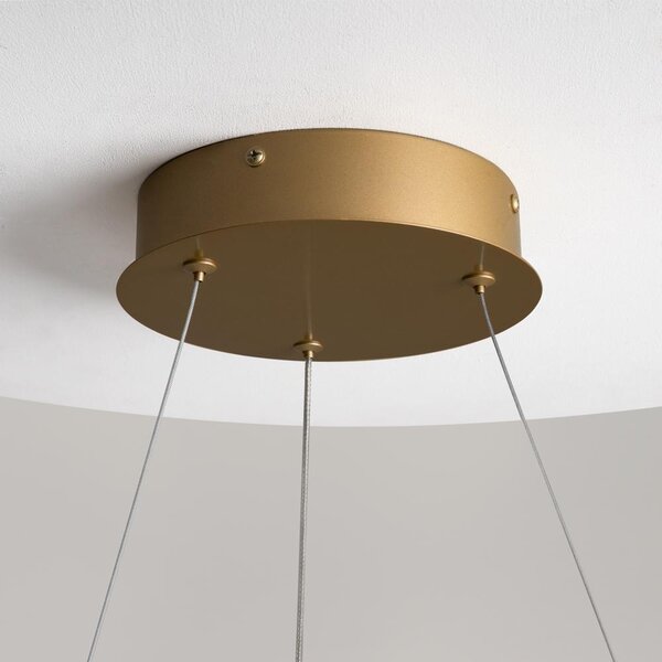 Maytoni Závěsné LED svítidlo CURVE, 31W, Ø 60 cm, CRI80 Barva: Zlatá