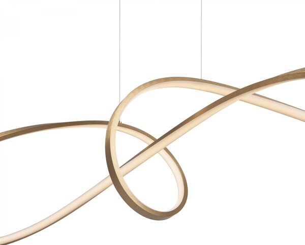 Maytoni Závěsné LED svítidlo CURVE, 42W, d. 92 cm, CRI85 Barva: Zlatá