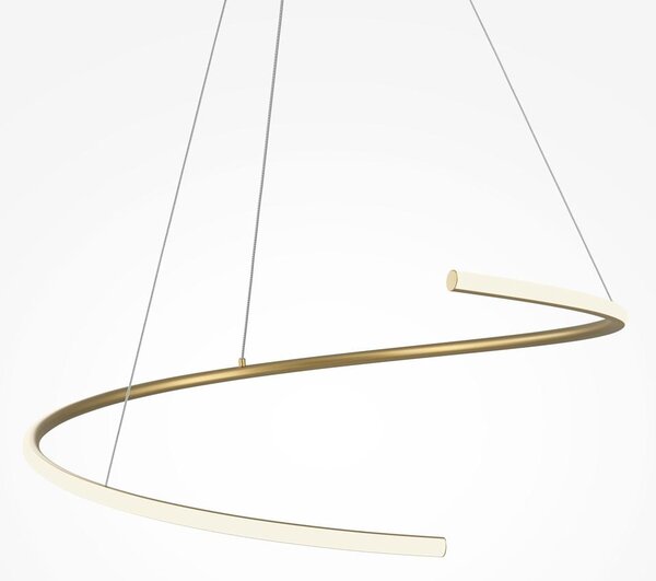 Maytoni Závěsné LED svítidlo CURVE, 31W, Ø 60 cm, CRI80 Barva: Zlatá