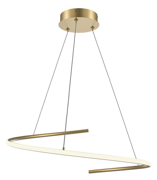 Maytoni Závěsné LED svítidlo CURVE, 31W, Ø 60 cm, CRI80 Barva: Zlatá