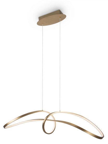 Maytoni Závěsné LED svítidlo CURVE, 42W, d. 92 cm, CRI85 Barva: Zlatá