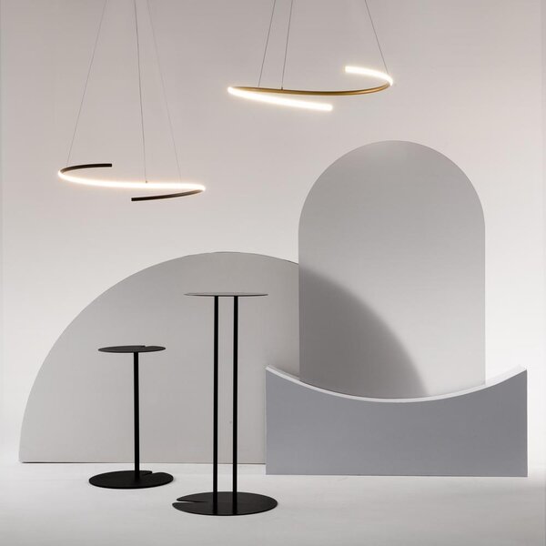 Maytoni Závěsné LED svítidlo CURVE, 31W, Ø 60 cm, CRI80 Barva: Zlatá
