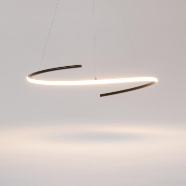 Maytoni Závěsné LED svítidlo CURVE, 31W, Ø 60 cm, CRI80 Barva: Zlatá