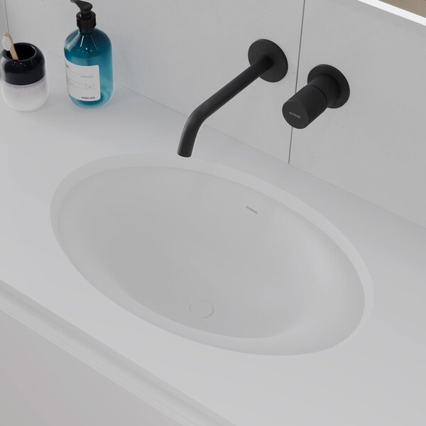 Oltens Gapa umyvadlo 61x41 cm oválné pod pult bílá lesk 40605000