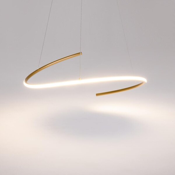 Maytoni Závěsné LED svítidlo CURVE, 31W, Ø 60 cm, CRI80 Barva: Zlatá