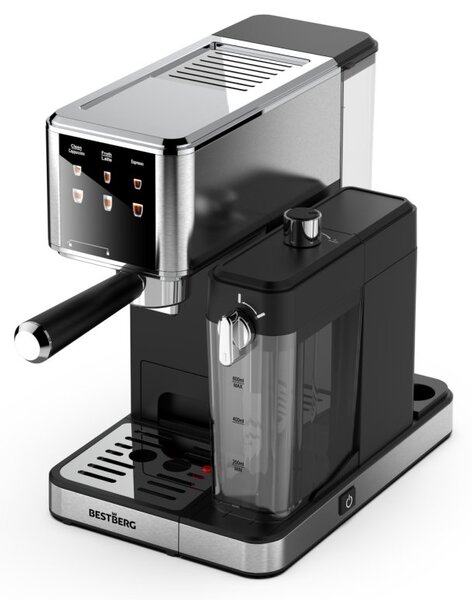 MEGAKOMBO Nízkosacharidový rýžovar BestBerg BBRC-100 + Pákový espresso kávovar s napěňovačem mléka BestBerg BBCF-2032