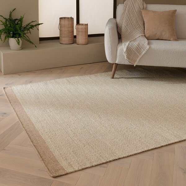 Béžový/krémový ručně tkaný vlněný koberec 120x170 cm Lima Sand – Asiatic Carpets