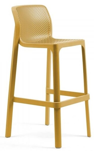 NARDI GARDEN - Barová židle NET hořčicově žlutá